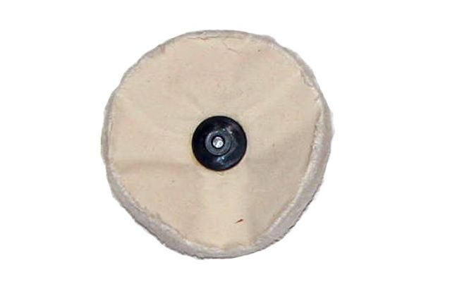 5/" x 60 ply Leather center White loose unstitched cotton polishing buffing wheel