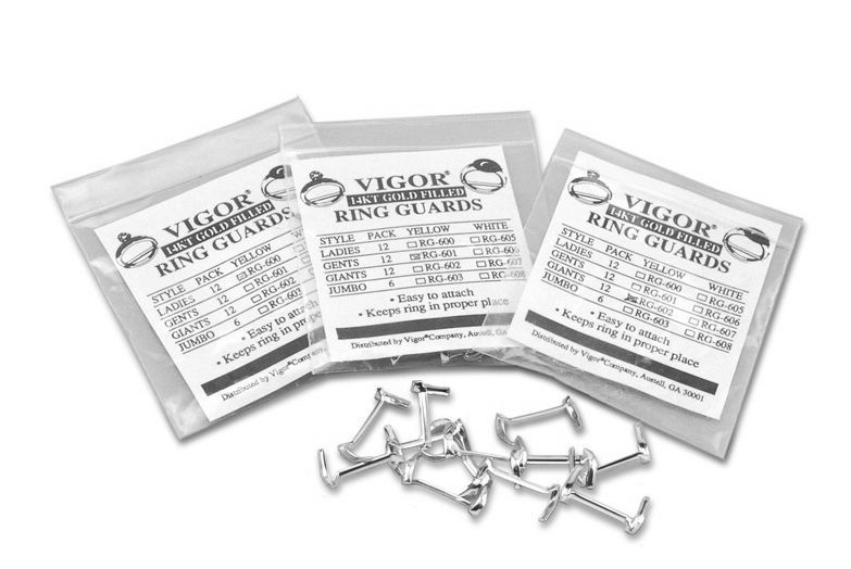 Stronghold Ring Guards, Jumbo White Gold Filled, Pkg = 6 pcs.