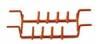 Ring Rack for 16 Rings <br> Plastic Coated <br> 1 H x 8-1/4 L x 5-1/8 W