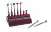 Watchmaker Screwdriver Set <br> Hardwood Stand <br> 7pc Set .60mm - 1.50mm <br> Grobet 52.0762