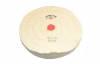 Muslin Buffing Wheels (12) <br> 8 x 55 Ply 3 Rows Stitched <br> Shellac Center <br> Grobet 17.589