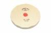 Muslin Buffing Wheels (12) <br> 6 x 30 Ply 3 Rows Stitched <br> Shellac Center <br> Grobet 17.586