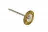 Brass Brushes (12pc) <br> 3/4 x .005 x 3/32" Mandrel <br> 1 Row Crimped <br> Grobet 16.806