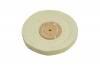 Chamois Buffing Wheels <br> 3" 12 Ply 3 Rows Stitched <br> Leather Center (Pack of 12)