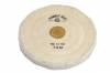 Finex Muslin Buffing Wheels (12) <br> 6 x 40 Ply 4 Rows Stitched <br> Leather Center <br> Grobet 17.760