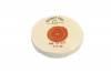 Finex Muslin Buffing Wheels (12) <br> 3 x 35 Ply Loose 1 Row Stitched <br> Leather Center <br> Grobet 17.771