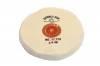 Finex Muslin Buffing Wheels (12) <br> 4 x 40 Ply Loose 1 Row Stitched <br> Leather Center <br> Grobet 17.774