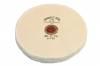 Finex Muslin Buffing Wheels (12) <br> 6 x 50 Ply Loose 1 Row Stitched <br> Leather Center <br> Grobet 17.776