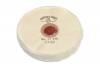 Finex Muslin Buffing Wheels (12) <br> 4 x 50 Ply Loose 1 Row Stitched <br> Leather Center <br> Grobet 17.779