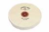Finex Muslin Buffing Wheels (12) <br> 5 x 54 Ply Loose 1 Row Stitched <br> Leather Center <br> Grobet 17.783