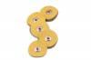 Yellow Chemkote Buffs (12) <br> 1” x 8 Ply Unstitched <br> Metal Center 3/32” Hole <br> Grobet 17.910