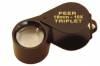 Peer 10x Loupe <br> Triplet Magnifier - Black Frame <br> 15mm Lens <br> Leather Case