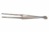 Soldering Tweezers <br> Square Serrated Tips <br> Nickel Plated Steel <br> 5" Length <br> Grobet 57.710