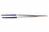 Long Straight Forceps <br> Plastic Coated Tips <br> Stainless Steel <br> 11" Length <br> Grobet 57.924