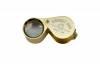10x Jewelers Loupe <br> Diamond Cut - Gold <br> 18mm Lens <br> Grobet 29.687