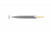 Inox Half-Round File <br> 8" Overall, Cut 2 <br> 21mm Wide x 6mm Thick <br> Grobet 30.235V