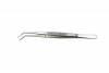 Soldering Tweezers <br> Long Sharp/Serrated Bent Tips <br> Nickel-Plated Steel <br> 6" Length <br> Grobet 57.721