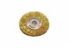 Brass Wire Wheel Brushes  <br> Crimped .005" Wire <br> 3/4" Diameter 3/32" Arbor Hole <br> Grobet 16.881