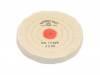 Finex Muslin Buffing Wheels (12) <br> 4 x 50 Ply 4 Rows Stitched <br> Shellac Center <br> Grobet 17.624